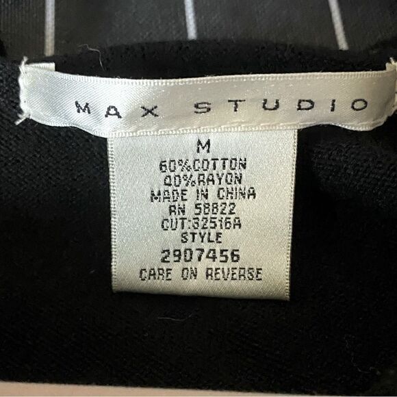 Max Studio Black and Brown/Tan Knit Sweater Dress Size Medium. EUC! - Picture 3 of 4